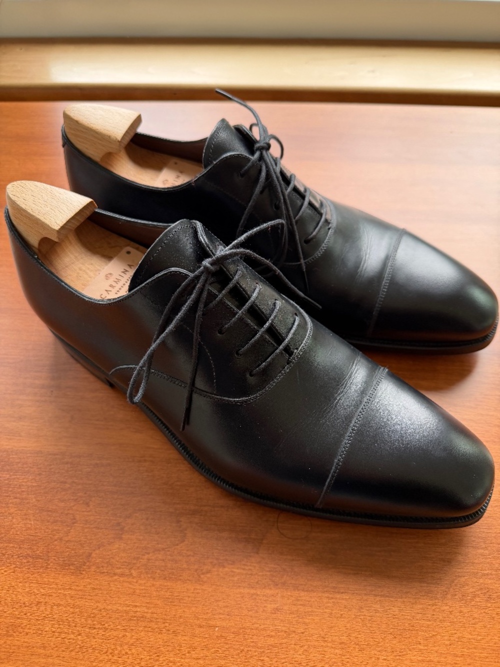 Carmina Black Dress Shoes size 9 1/2